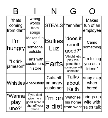 White Boss Bingo Card
