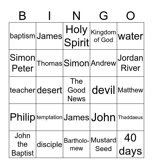 Chapter 13 Bingo Card