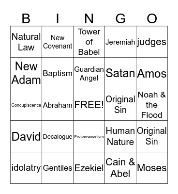 Chapter 2 Bingo Card