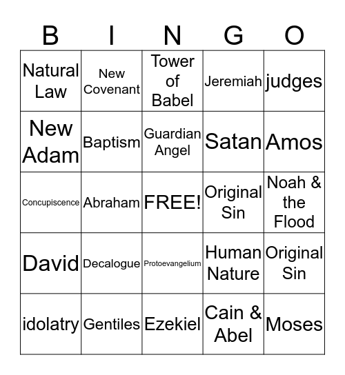 Chapter 2 Bingo Card