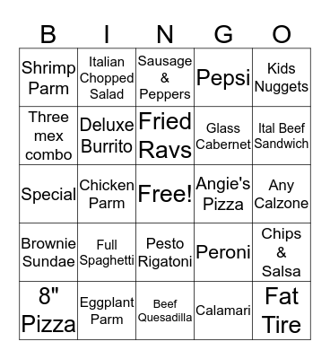 Server Bingo Card