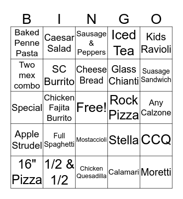 Server Bingo Card