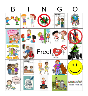 KINDNESS Bingo Card