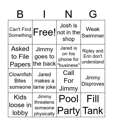 CHATTAHOOCHEE SCUBA Bingo Card
