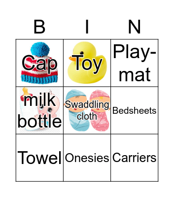 Baby Bingo Card