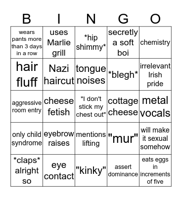 Jason Bingo Card