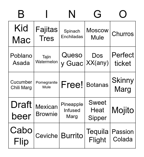 Chimi, Chimi, Changa*Tune of Bidi Bidi BomBom* Bingo Card