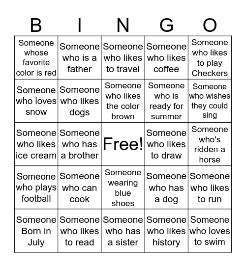 FRIENDS Bingo Card