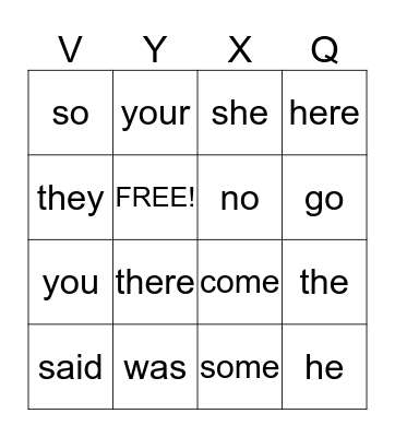 Jolly Phonics II #6 Handwriting and Dictation Bingo Card