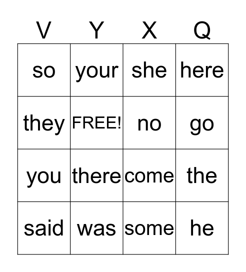 Jolly Phonics II #6 Handwriting and Dictation Bingo Card
