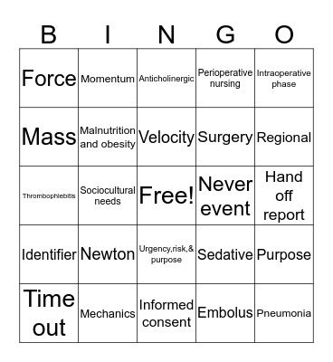 Bingo Card