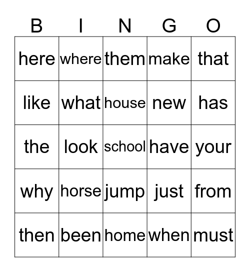 Bingo Card