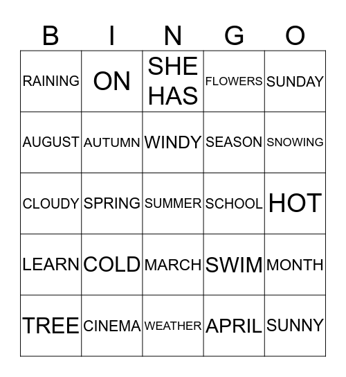Bingo Card