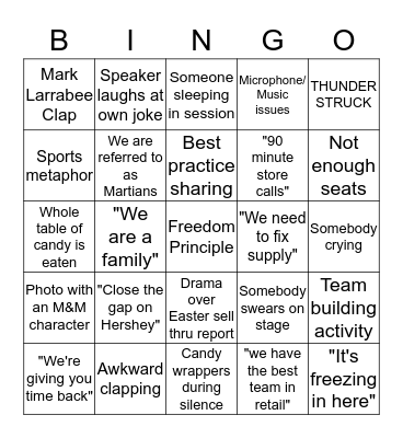 NSM Bingo Card
