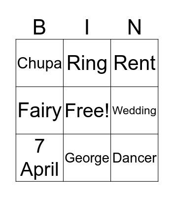 Batis bingo  Bingo Card