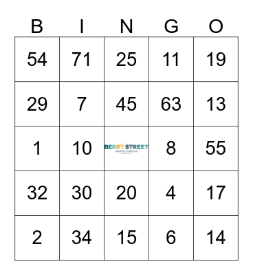 BerryBingo Card