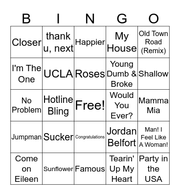 Singo Bingo Card