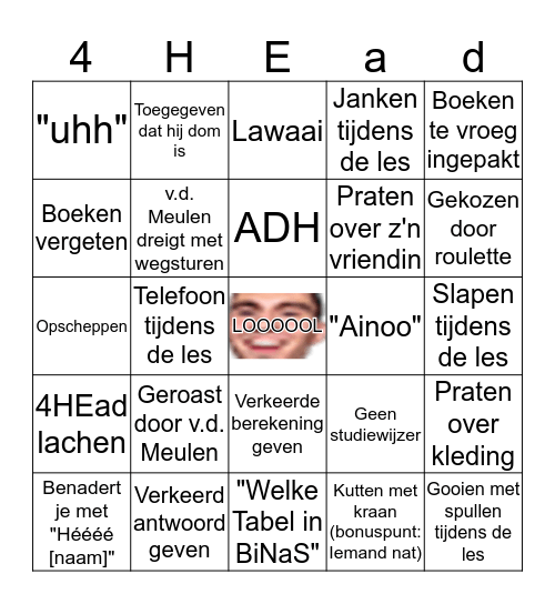 Binganol Bingo Card