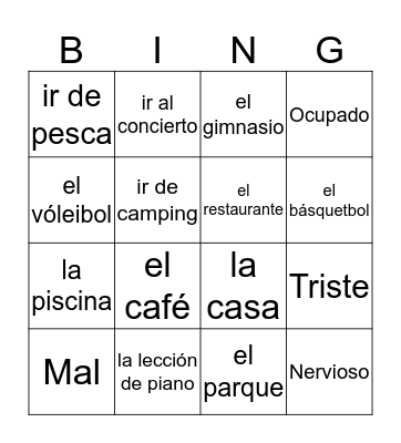 Milestone #6 Bingo Card