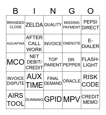 PEPSI AR BINGO Card