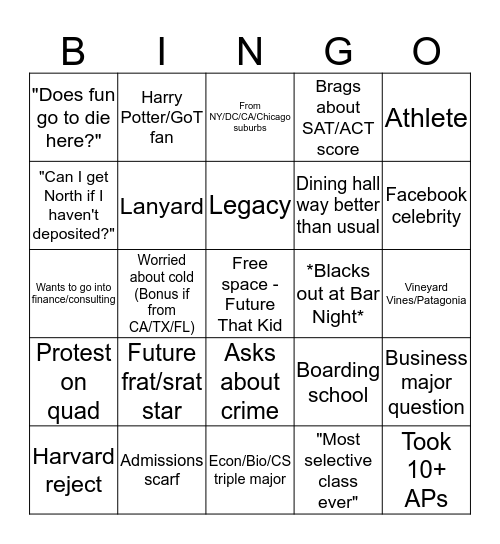 Prospie Szn Bingo Card