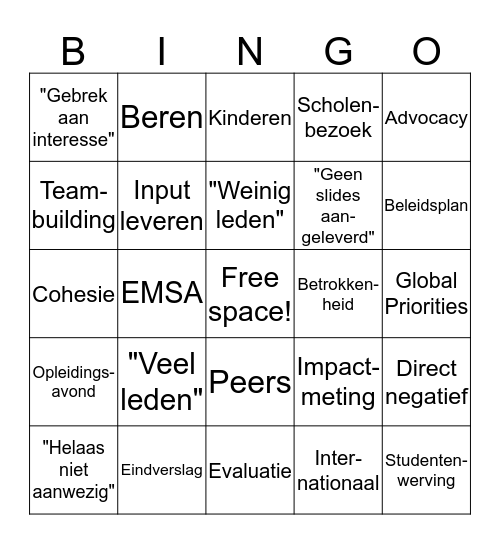 WoCo Bingo! Bingo Card