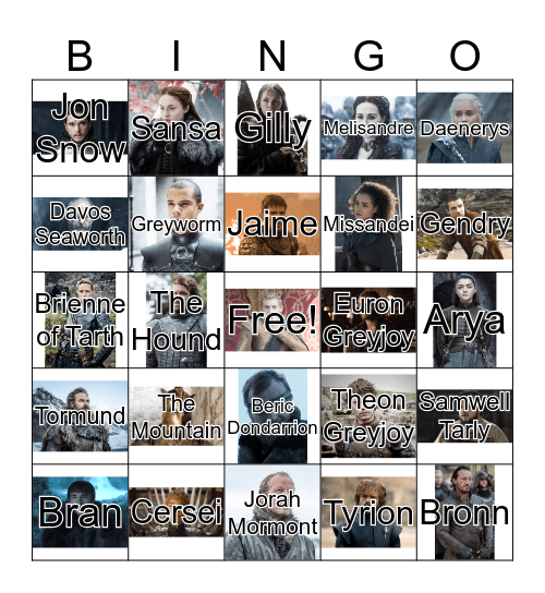 GoT Bingo 1 Bingo Card