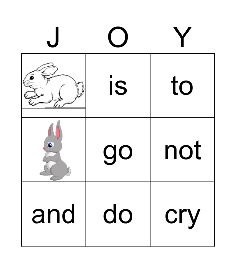 Joy's Bingo Card