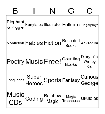 Library Bingo! Bingo Card