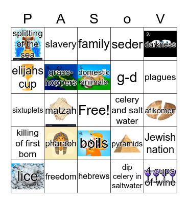 Passover Bingo Card