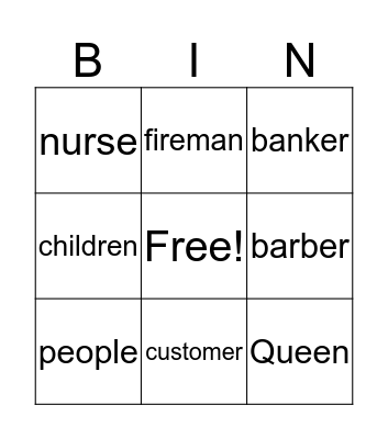 Penny Lane Bingo Card