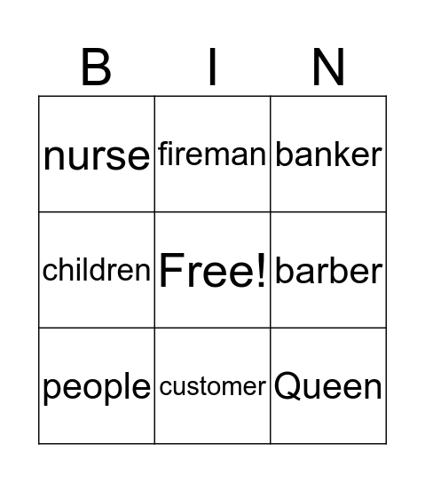 Penny Lane Bingo Card