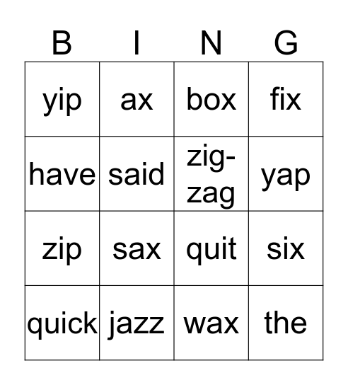 Unit 8 Jewel Box Bingo Card