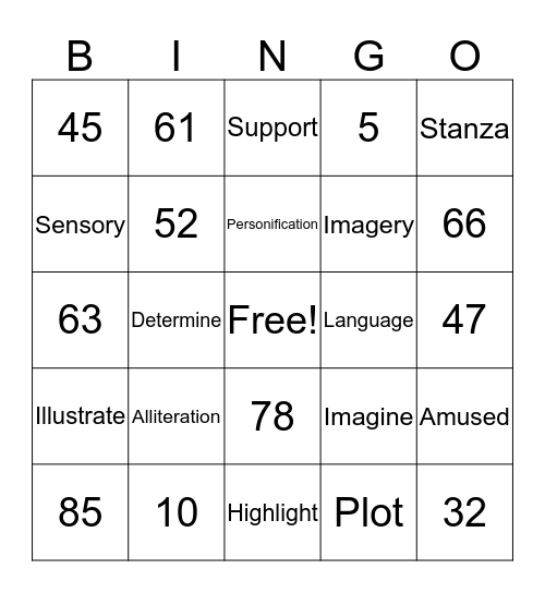 Sadae's BINGO Card