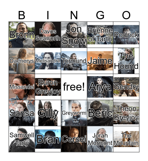GoT Bingo 1 Bingo Card