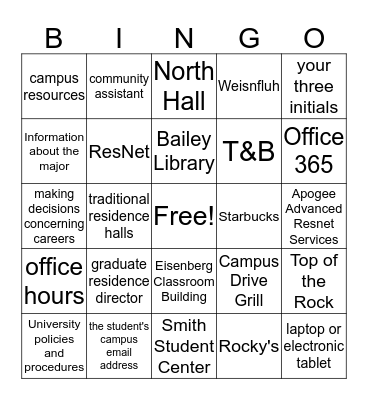 Successful Learning BINGO Card