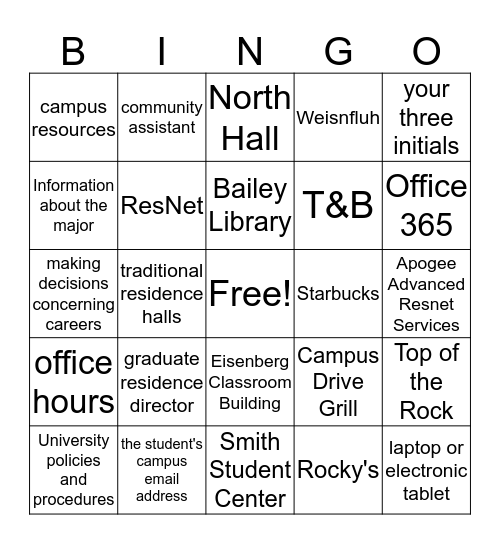 Successful Learning BINGO Card