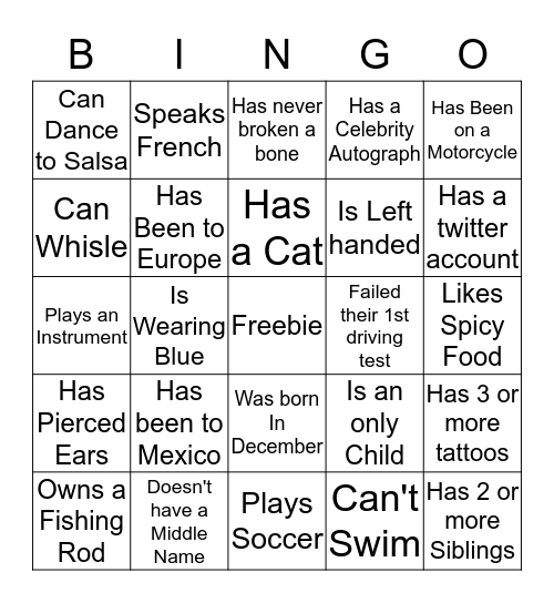 Saltwater Bingo Card