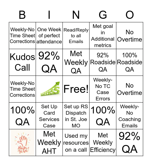 Team Erika April Contest Bingo Card