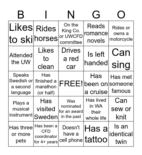 Match phrases across down or diagonal to win Swedish BINGO! Bingo Card