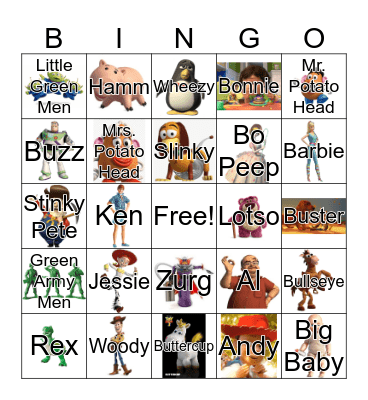 Toy Story Bingo! Bingo Card
