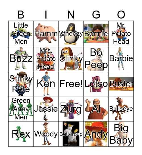 Toy Story Bingo! Bingo Card