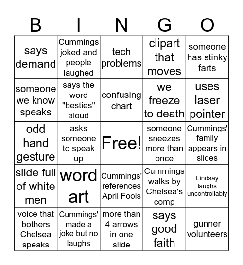 BAingo Bingo Card