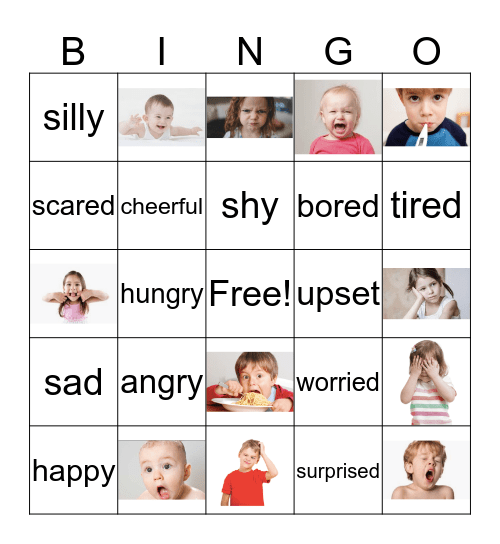 Emotions  Bingo Card