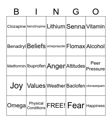 Unit 3472 Bingo Card