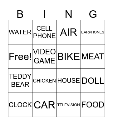 BINGO Card