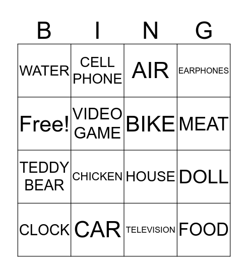 BINGO Card