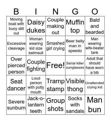 Lake of the Ozarks Bingo Card