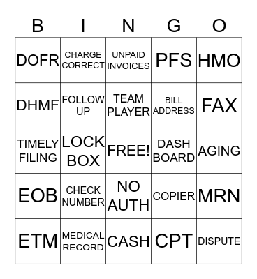 Collections Bingo Card