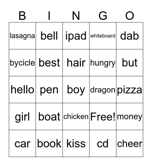 Dánial Bingo Card